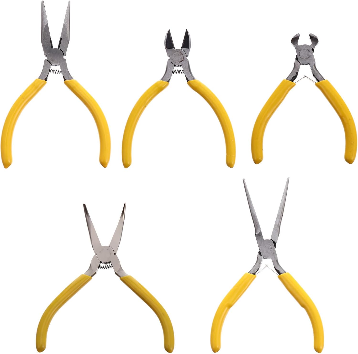 5pcs Mini Pliers for Jewelry Making and DIY Beading Steel 5 Inch