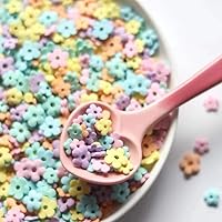 Vista 3 de Chispas de flores comestibles de primavera, chispas para helado, dulces para hornear, decoraciones comestibles para pasteles, adornos para cupcakes