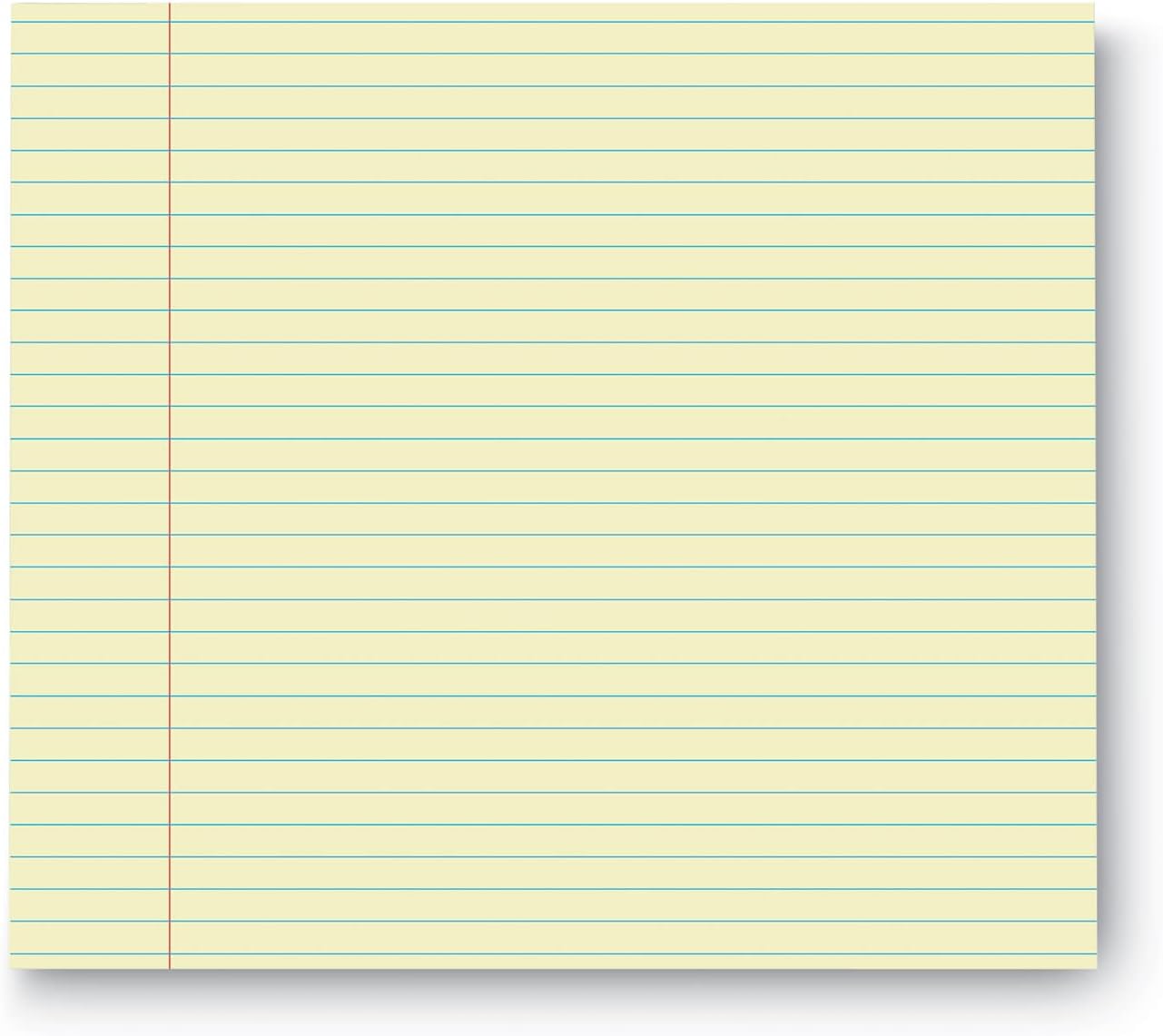 Universal 42000 Glue Top Writing Pads, Narrow Rule, Ltr, Canary, 50 Sheet Pads/Pack, Dozen
