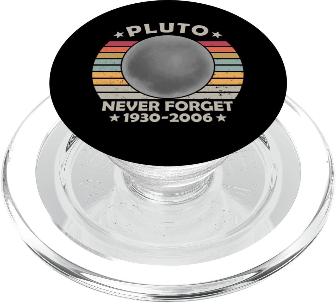 Never Forget Pluto Retro Nerdy Astronomy Space Science PopSockets PopGrip for MagSafe
