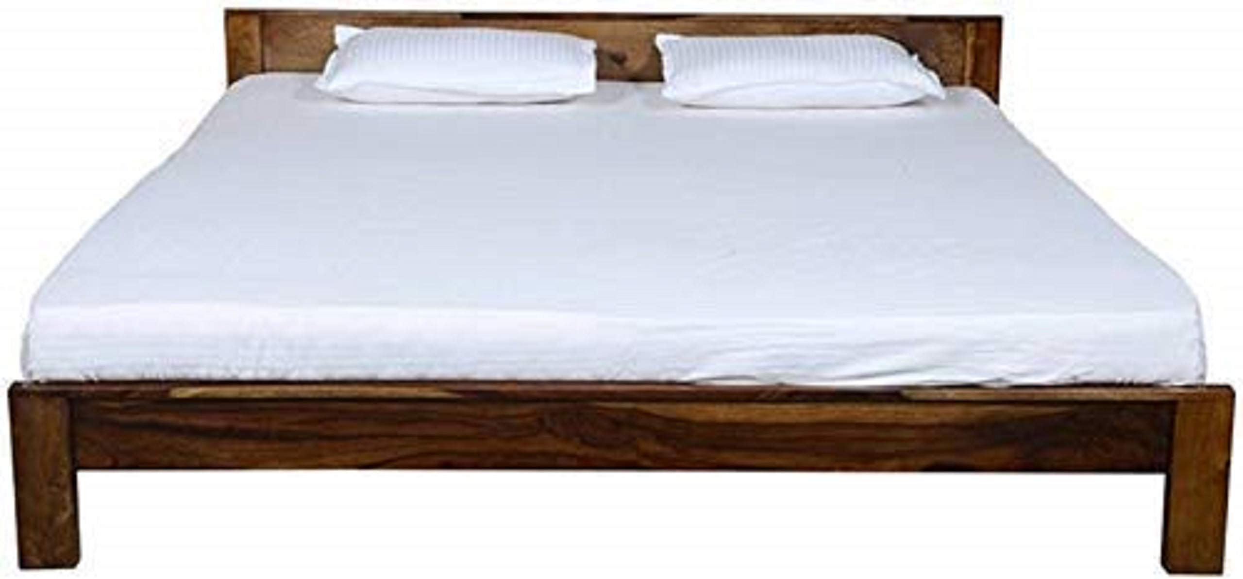AMGD HAND ARTS Solid Sheesham Wood Low Height King Size Bed Without Storage | Wooden Double Bed | Low Floor/Lying/Rise/Level/Profile Cot Bed for Bedroom Furniture | Rosewood, Provincial Teak Finish-image-31