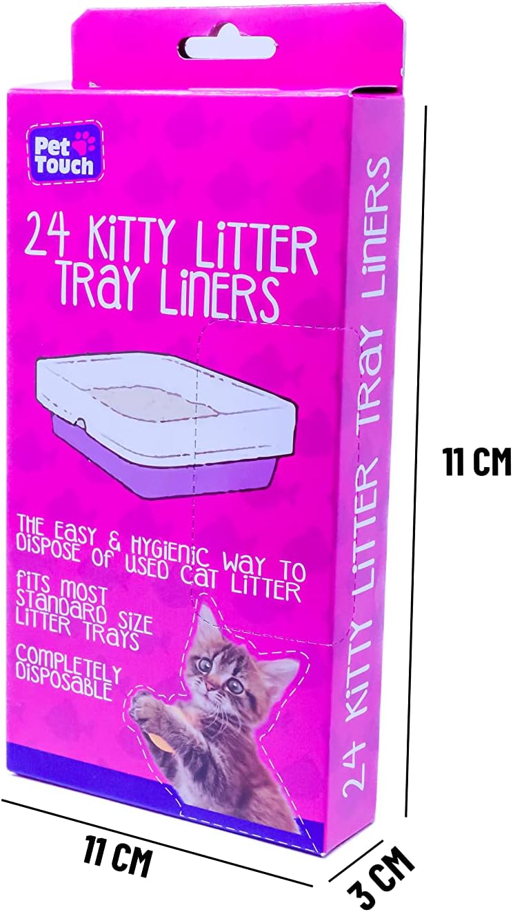24 Kitty/Cat Litter Tray Liners Disposable and Hygienic BigaMart