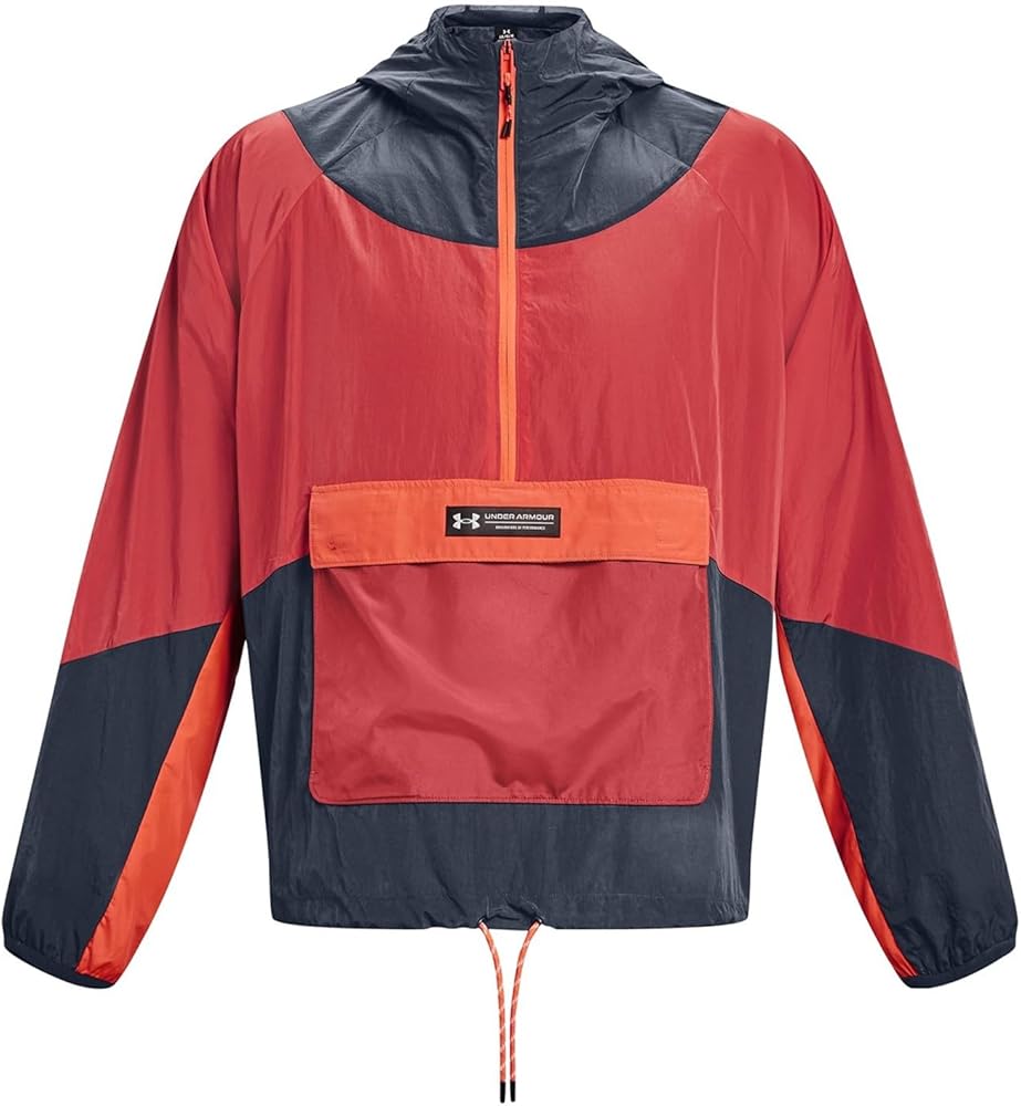 Under Armour Men's UA RUSH™ Woven ½ Zip Anorak Jacket, Downpour