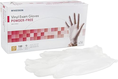 McKesson Disposable Vinyl Exam Glove Standard Cuff Length