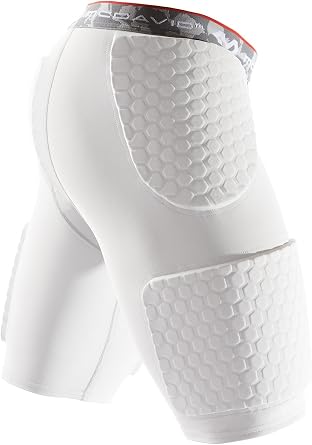McDavid Hex Thudd Shorts with Wrap-Around, White, X-Large