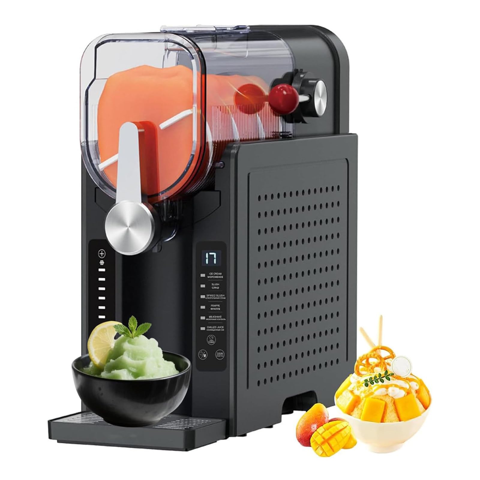Hajmyrdonyx Multicolor 1.6L Slushie Machine Drink Maker With 6 Presets, No Ice Needed 360° Mixing, Auto-Clean | F Rozen Margaritas, Cocktails, Frappés, Ice Cream, Smoothies, Milkshakes,Summer Parties