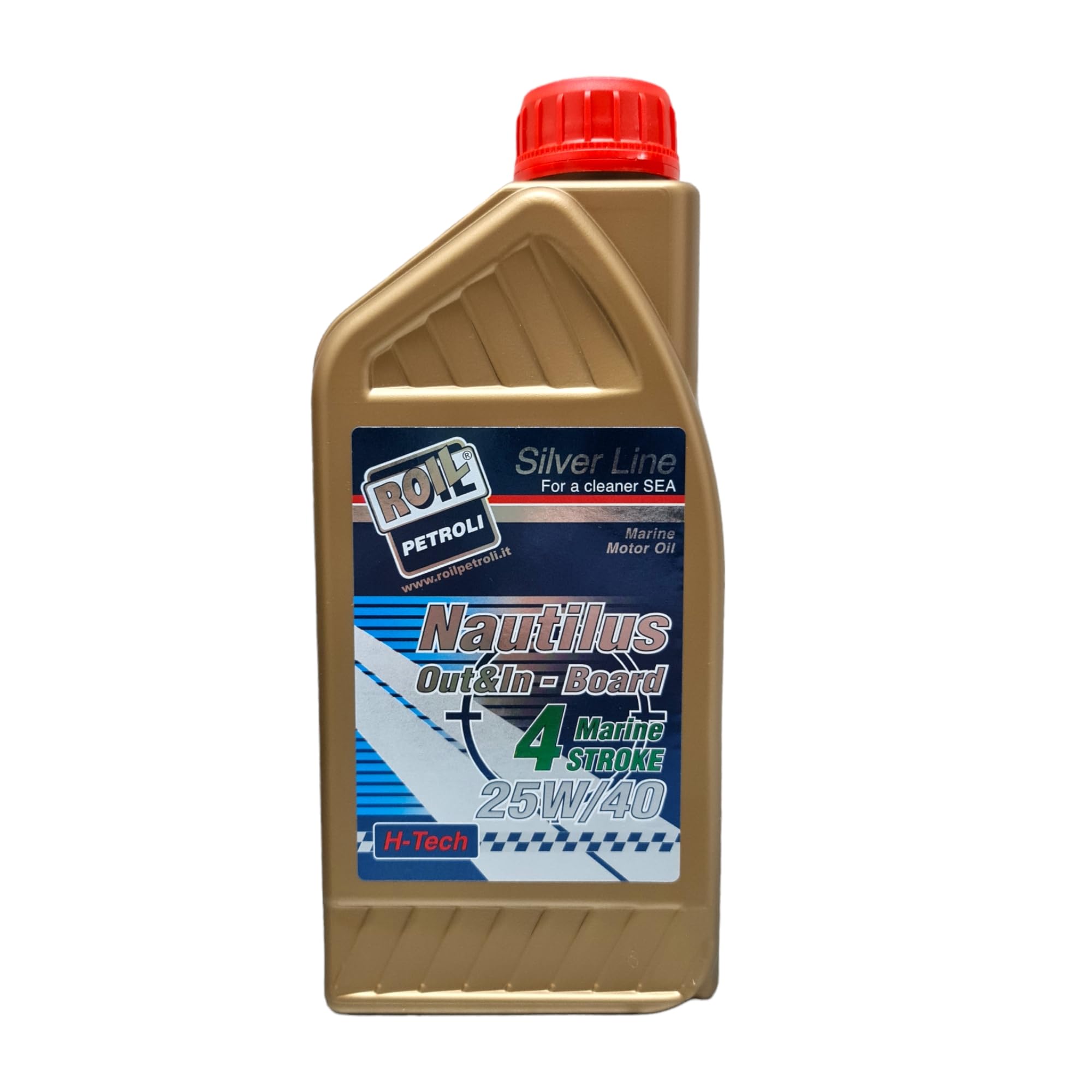 Roil Nautilus 25W/40 4 Stroke Marine Oil 1L NMMA FC-W API SL VDS-3