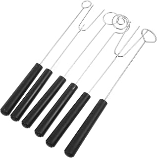 ERINGOGO Tenedor De Acero Inoxidable Para Olla Caliente 6 Unidades Para Chocolate Postres Fondue Dulces Plástico Negro