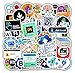 DZCYAN 50 PCS Linguaggi di Programmazione Adesivi Software HTML Internet Adesivo Impermeabile per sviluppatori Geek Hacker per Auto Telefono Portatile Fai-da-Te