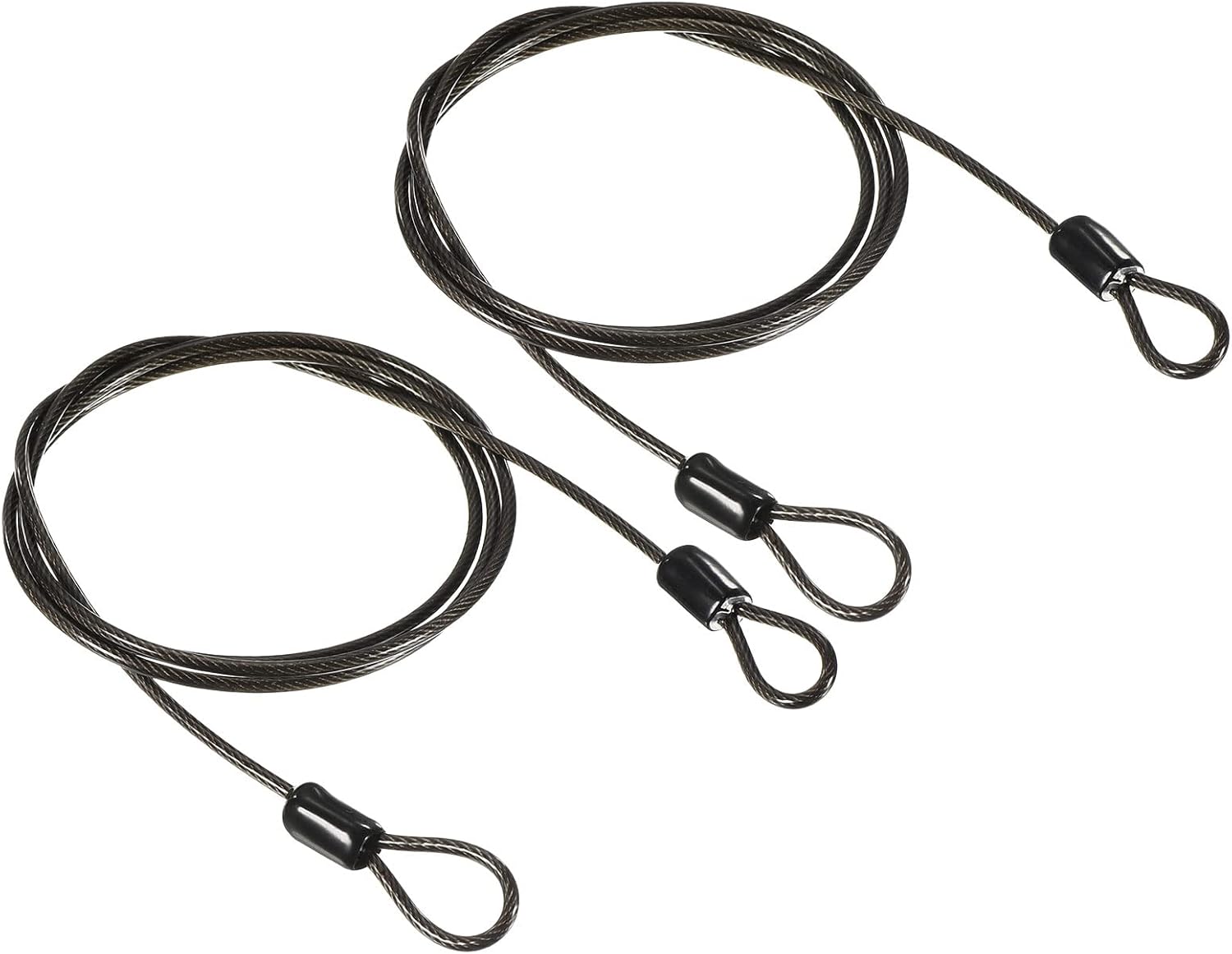 5 Cavi Di Sicurezza In Acciaio Inox 2mm X 30 Cm - Con Anelli Di Fissaggio, Per Bloccare Bagagli, Bici, Oggetti - 7