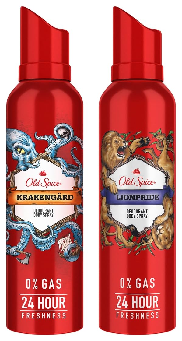 Old Spice Lionpride No Gas Deodorant Body Spray Perfume for Men, 140 ml & Krakengard No Gas Deodorant Body Spray Perfume, 140 ml-image-21