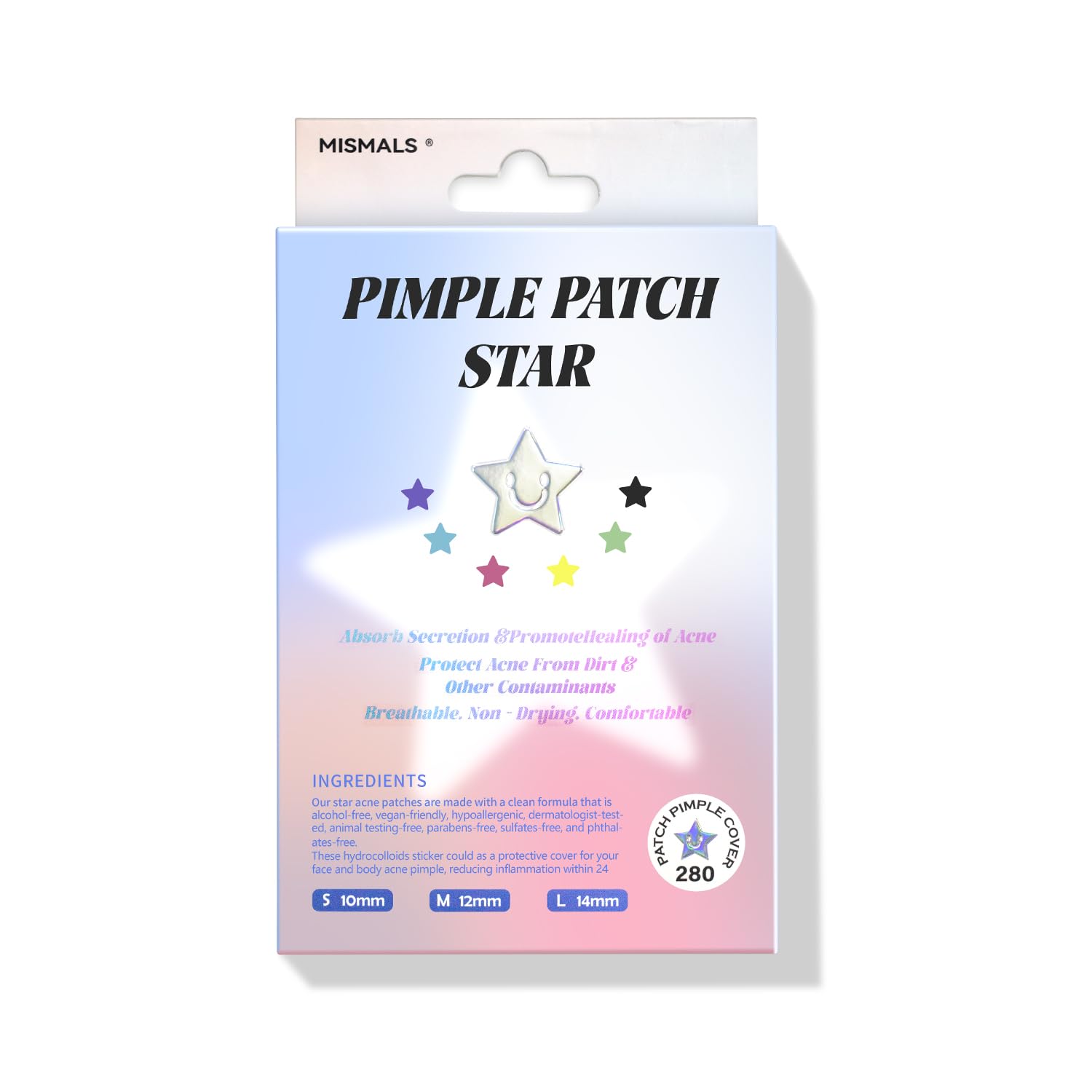 Cute Star Hydrocolloid Pimple Patches for Face 280 Count with Tea Tree Salicylic Acid Cica Oil Spot Stickers