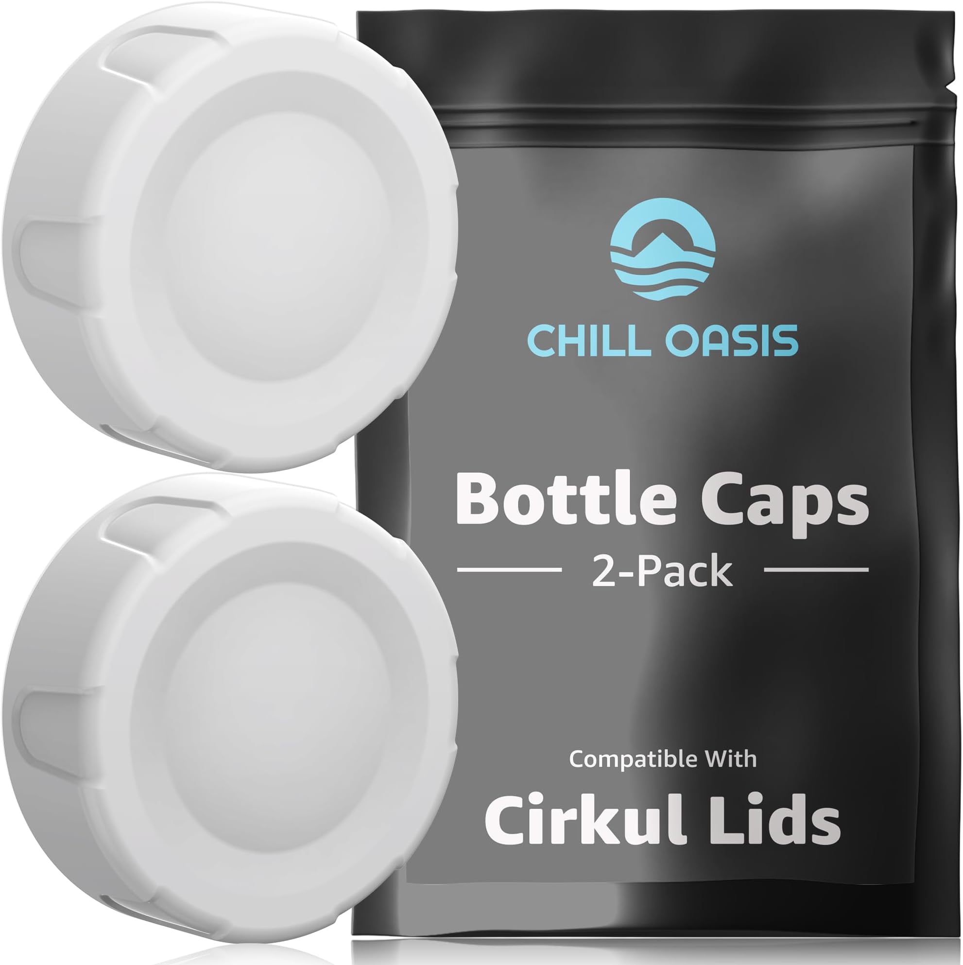 Cap for Cirkul Lid | 2-Pack | BPA Free Top Keep Dust Out Of Your Water Bottle | Leakproof Design