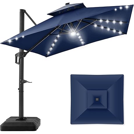 Solar Powered Patio Umbrella for Endless Summer Evenings