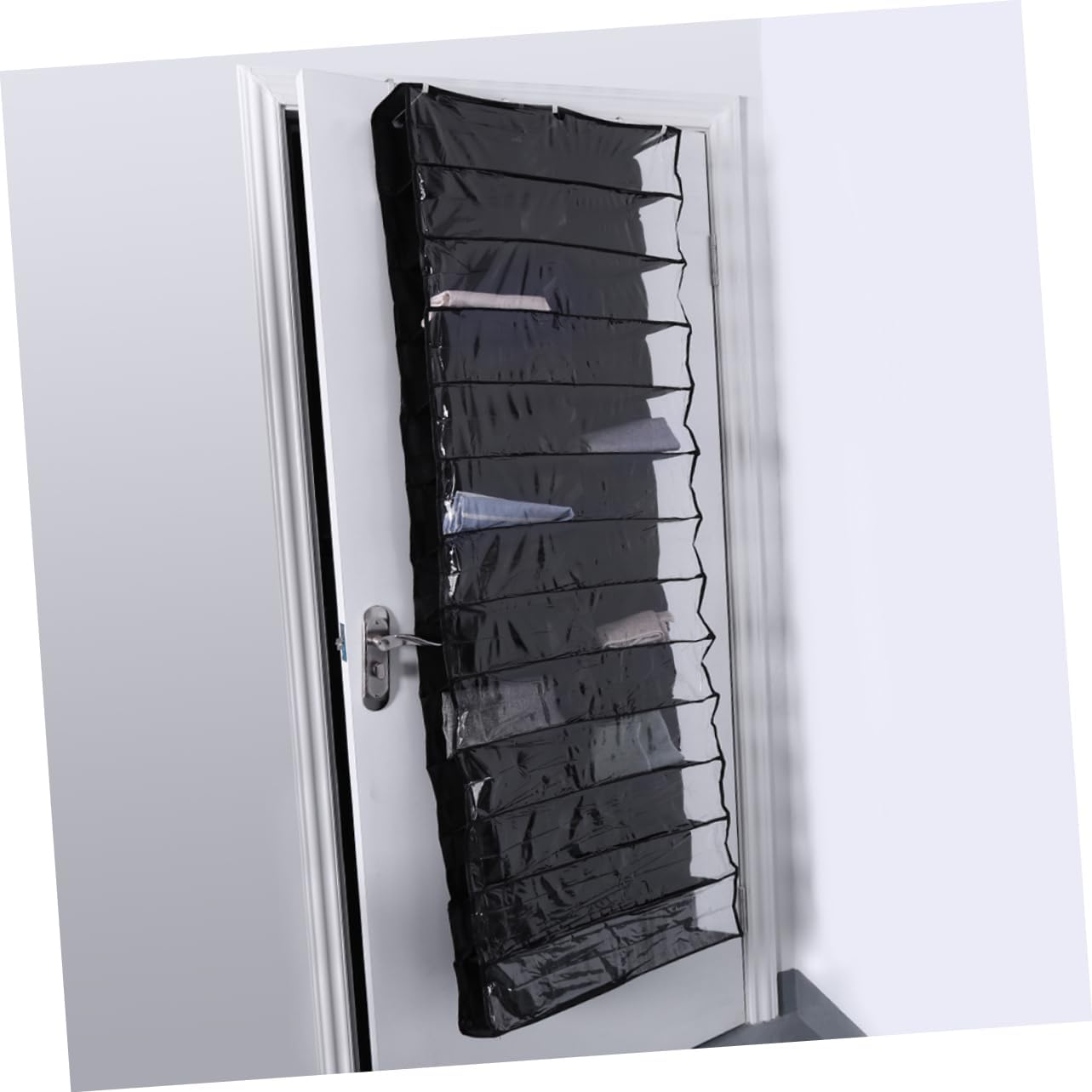 ABOOFAN 2PCS Over Door Shoe Organizer with Capacity Hanging Storage for Shoes Slippers and Accessories Space Saver for Closet Bedroom Dorm Black