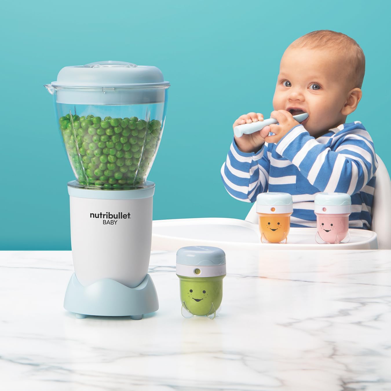 NutriBullet Baby Food Blender with date markers