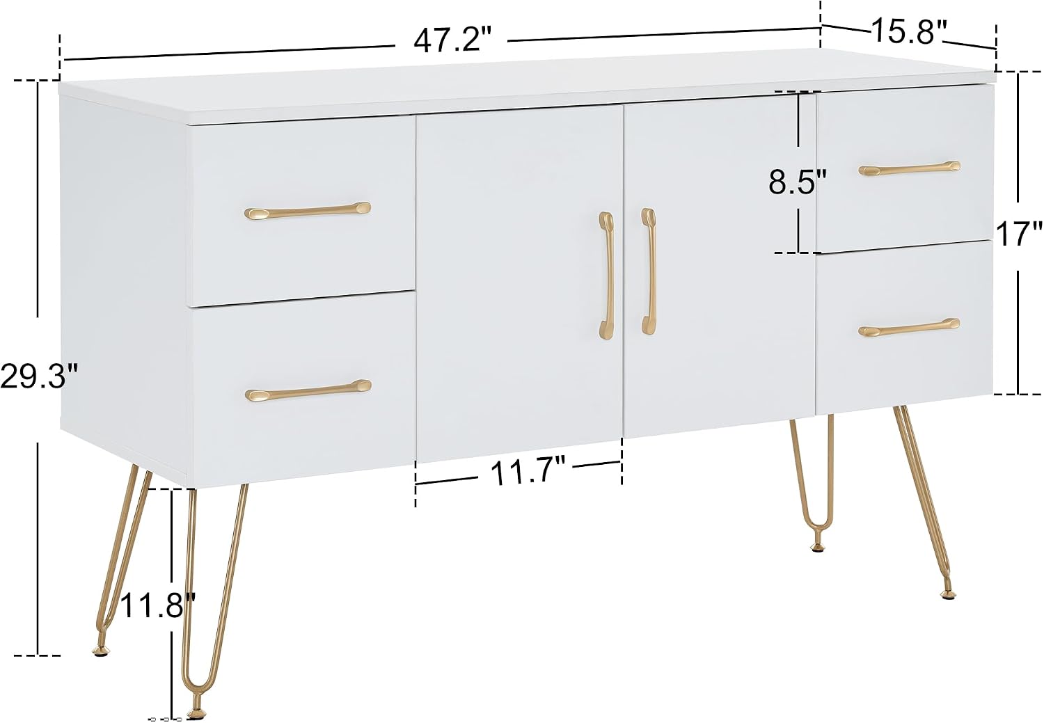 BarberPub Wall Mount Barber Beauty Station, Salon Station for Hair Stylist, Spa Styling Storage Organizer with Cabinet, Home Make Up Equipment 3152 (White)