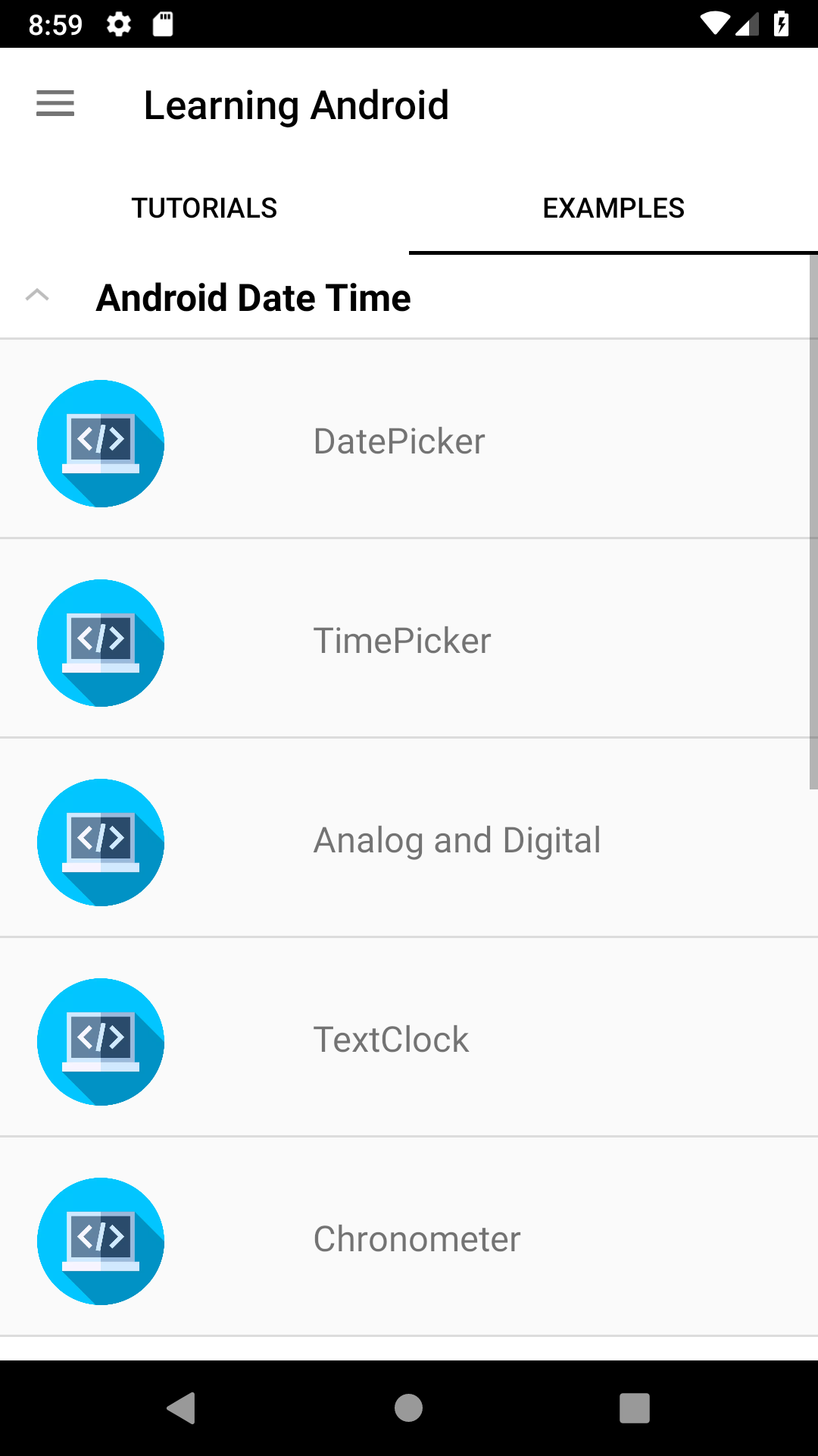 Learning Android: Tutorials & Examples - App on Amazon Appstore