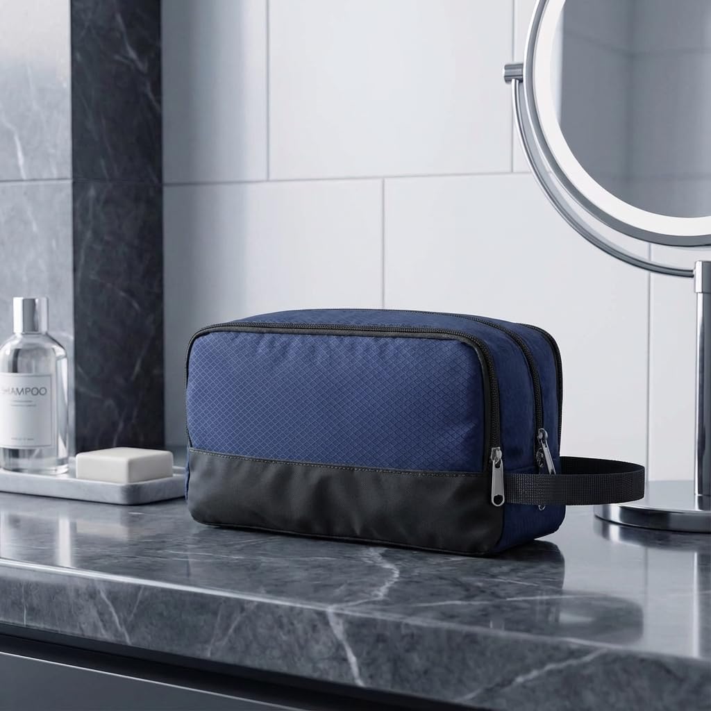 Toiletry Bag for Men Hanging Dopp Kit Water Resistant Shaving Bag Small Toiletry Bag for Traveling (Royal Blue)