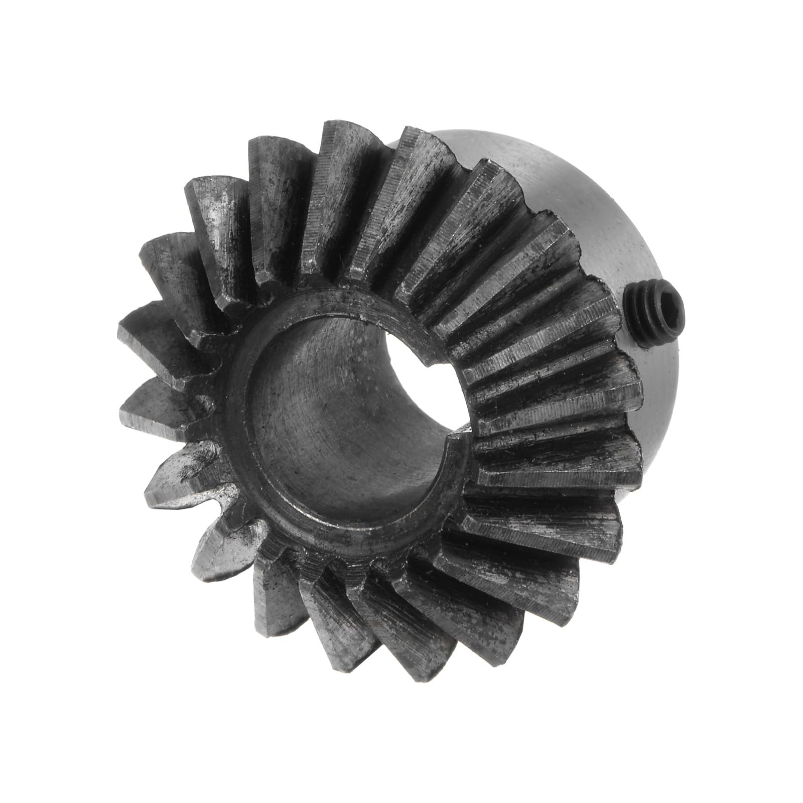 sourcing map 2uds Bisel Engranaje 2M 20 Dientes 15mm Eje Agujero 1:1 Cónico Piñón Engranaje con 5mm Chavetero 45# Acero 2 Módulo 90 Grados Dirección con M5 Agujero de Fijación