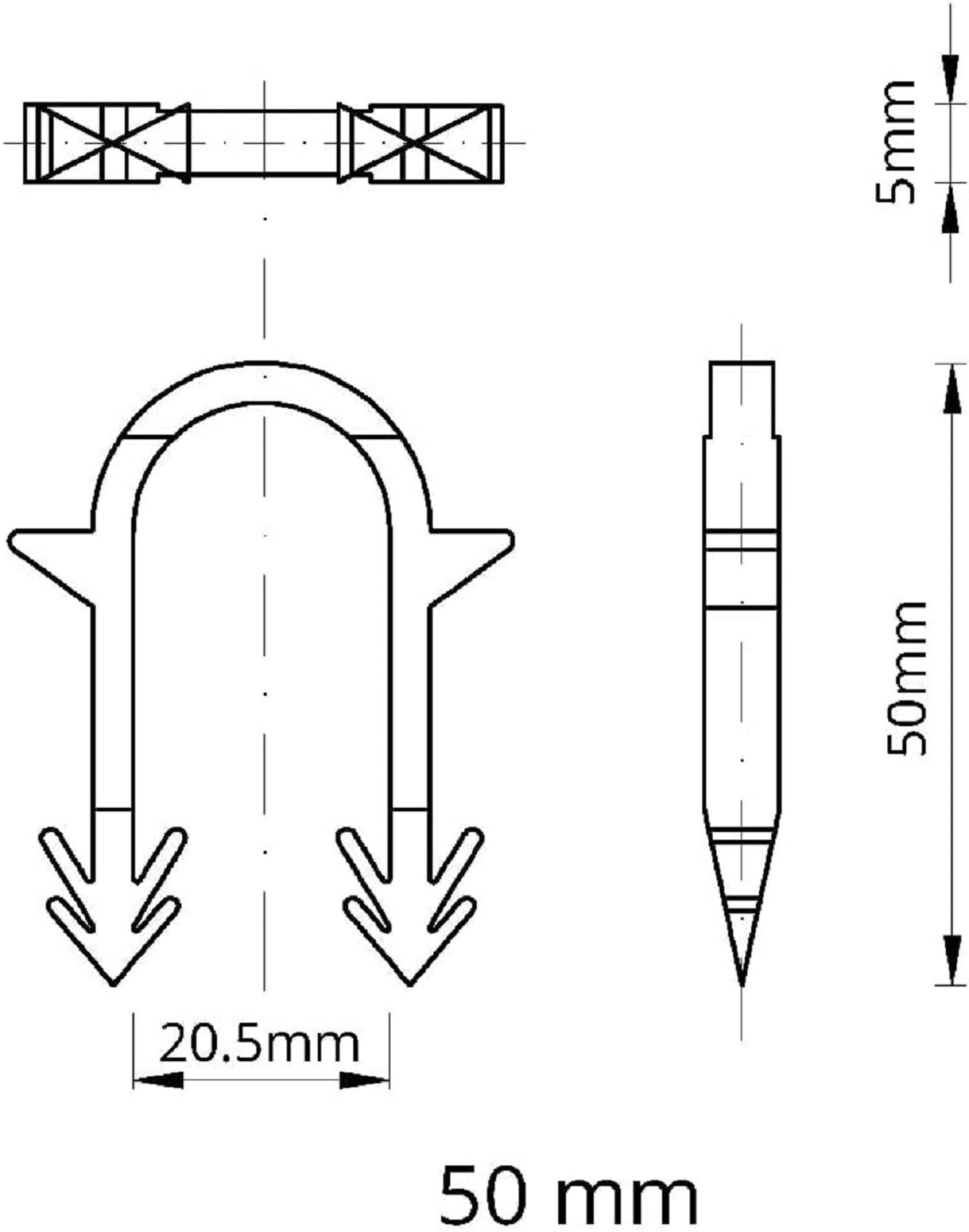 Novanetus Staple Pins 50 mm Staples for Underfloor Heating Pipe Holder for Underfloor Heating Pipe Pack of 250 - Image 3