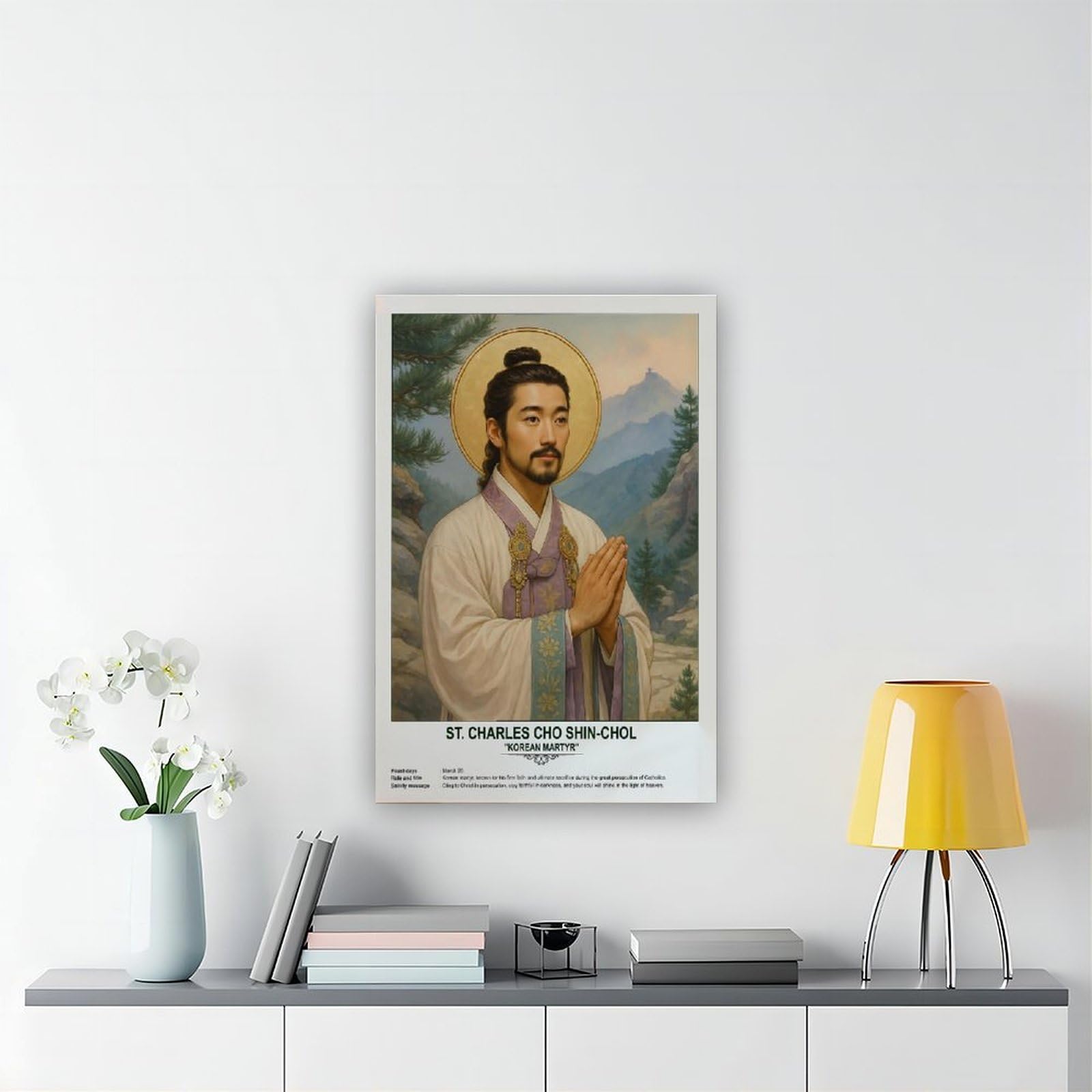 St. Charles Cho Shin-chol, religious_beliefs, Kunst-Wanddekoration, Poster, Familie, Bar, Restaurant, Garage, Café, Kunstschild, Geschenk, ungerahmt, 50,8 x 76,2 cm