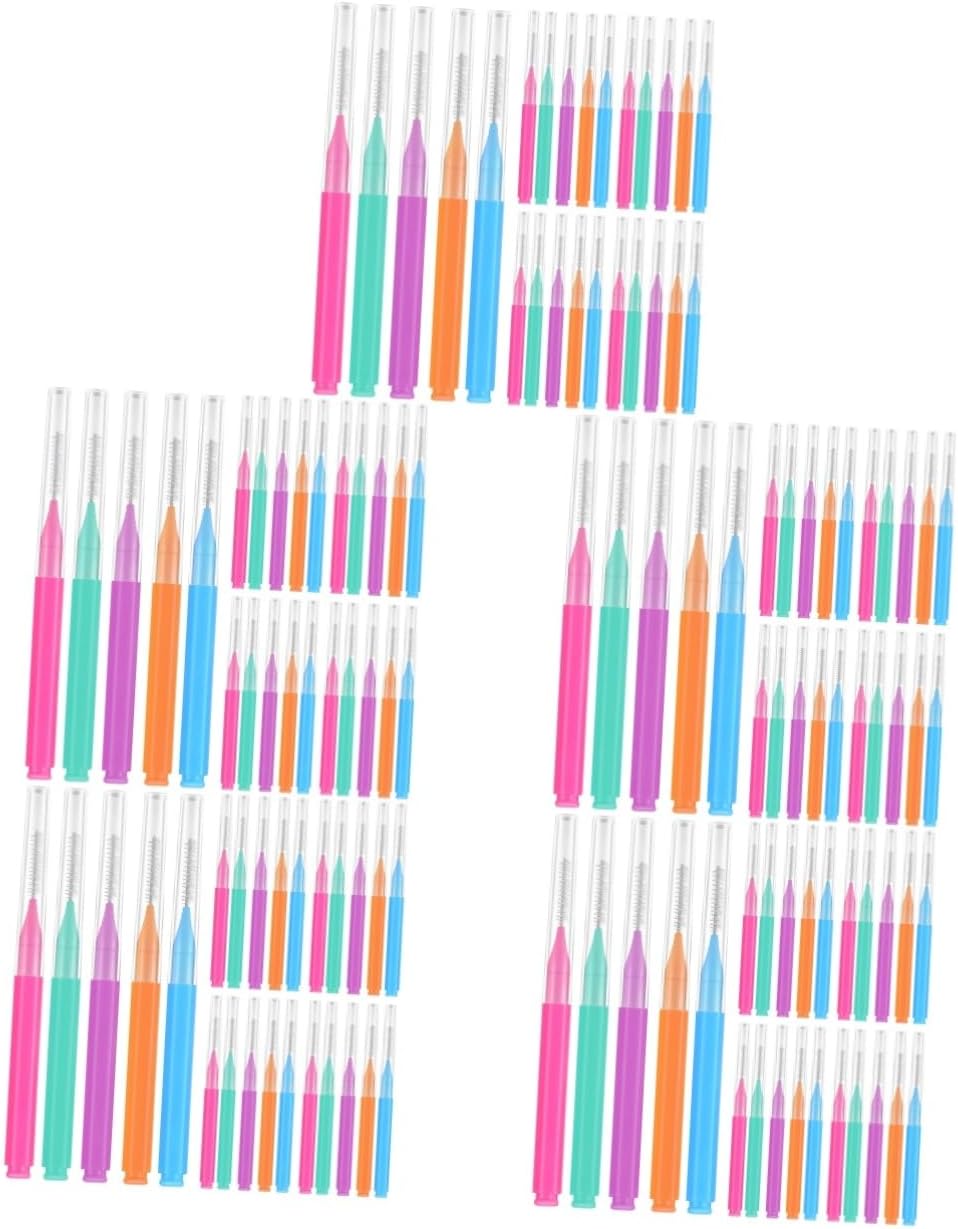 OUNONA 250pcs Interdental Brush Cleaning Tool for Braces Compact Oral Care Picks Ergonomic Ages Essential for Thorough Between Cleaning