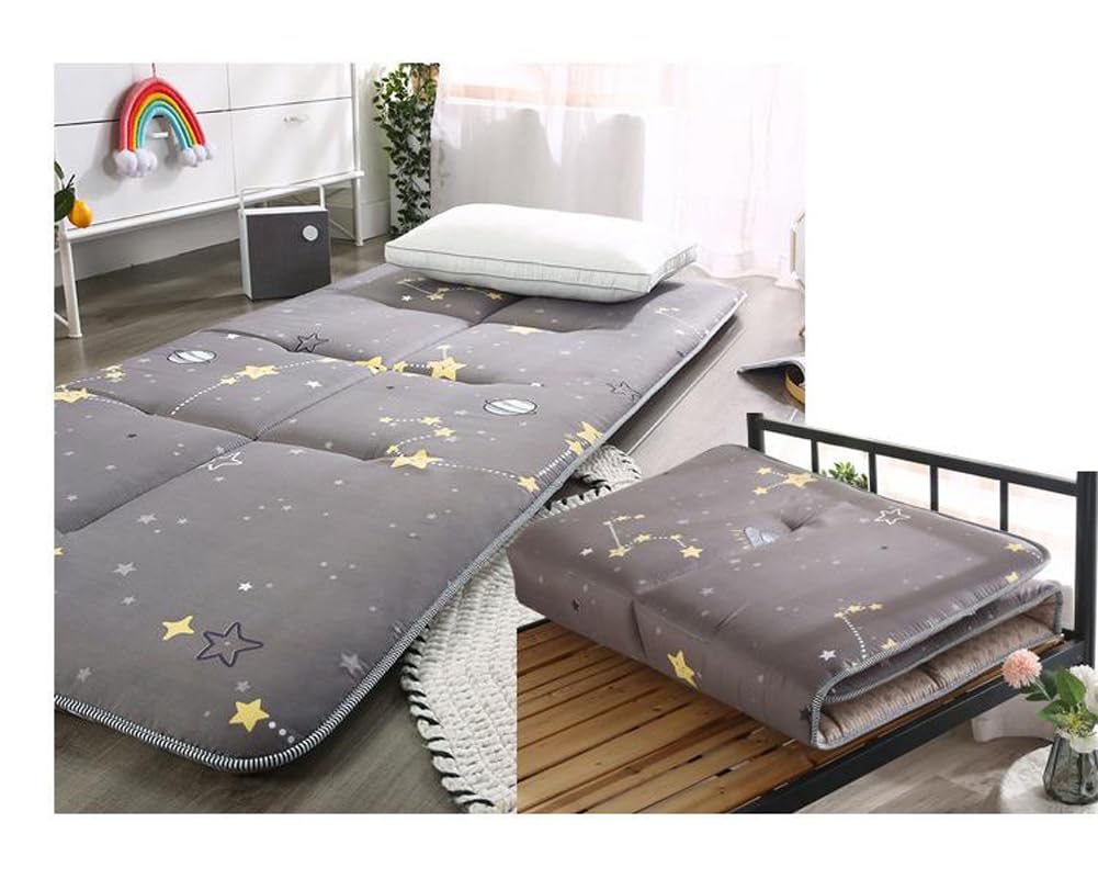 Matelas futon au sol, pliable, matelas tatami, lit simple, lit double, lit queen size, matelas futon japonais, matelas de camping avec fond antidérapant, beige, 100 x 200 cm
