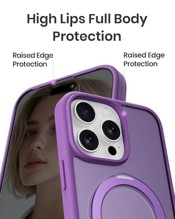 BNAAGO Magnetic Kickstand Case for iPhone 13 Pro, Purple by BNAAGO - Used condition - Image 4