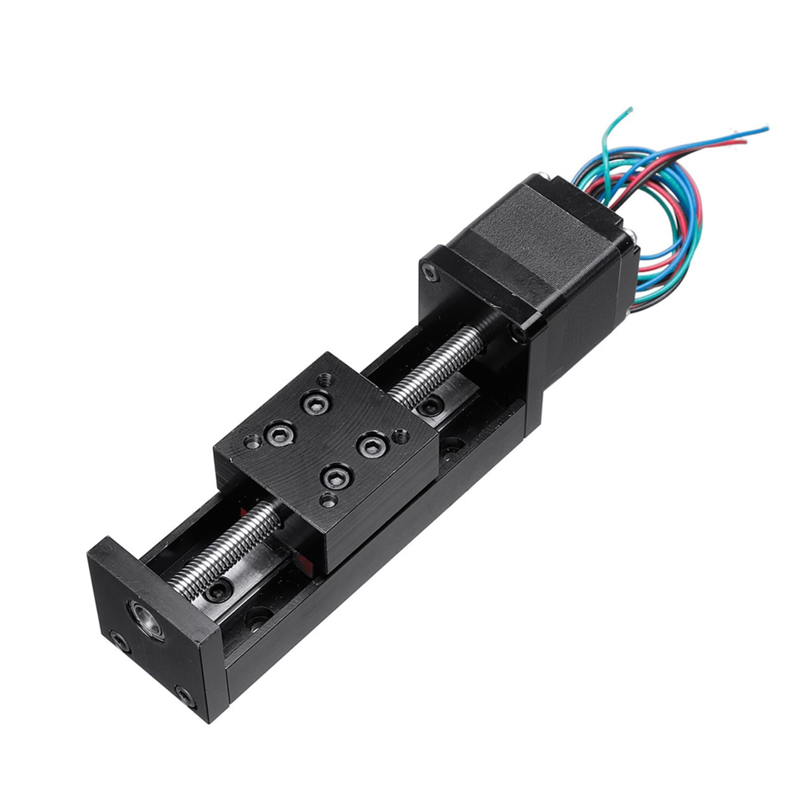 Mini Tavolo Scorrevole Di Tipo T Piattaforma Di Guida For Il Trasporto 'attuatore A Guida Lineare 'asse Z CNC E Kit Motore Passo-passo Da 28 Mm Slitta Manuale(With Motor,250 stroke 1mm)