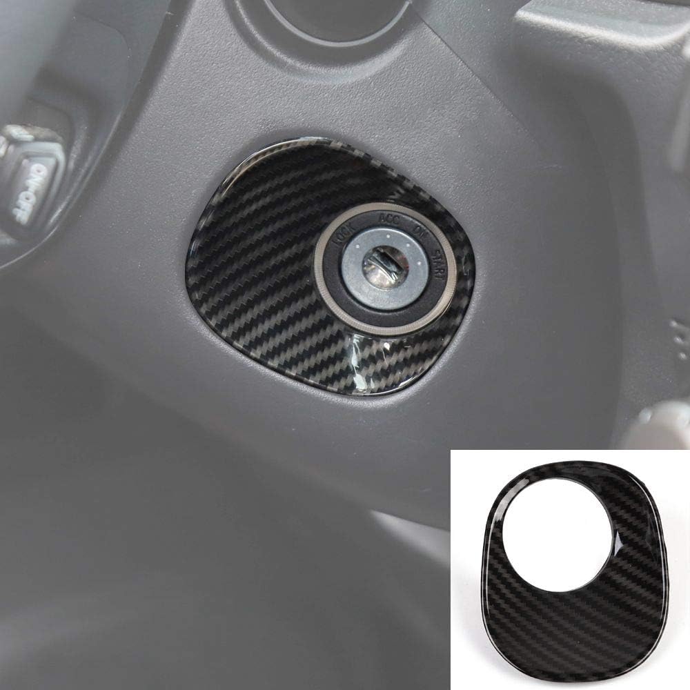 Voodonala for 4runner Ignition Switch Lock Trim fit Toyota 4runner SUV 2010-2019 Carbon Fiber Grain