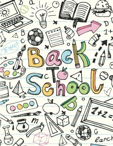 Back To School: Doodle Blank Sketch Book Unlined Journal Writing Drawing Sketching Diary For Kids Boy Girl School Stationary Watercolor Palette Pencil ... Notebook): Volume 1 (Doodle Notebook) Paperback – Large Print, 3 April 2018