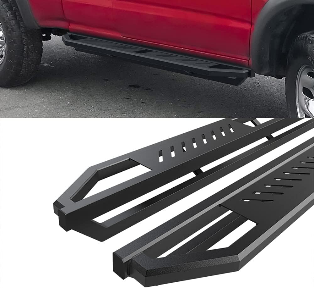 HD Ridez Hybrid Rocker Steps Stainless Steel Armor Compatible with Toyota Tacoma 1995-2004 Extended Xtra Cab (4WD or Prerunner 2WD 4WD) (Nerf Bar Side Steps Side Bars)
