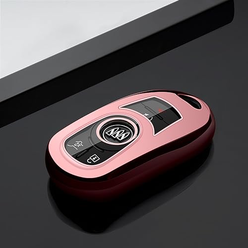 Miniatura 3 de Buick - Funda protectora para llavero de automóvil, accesorios para llavero, color rosa