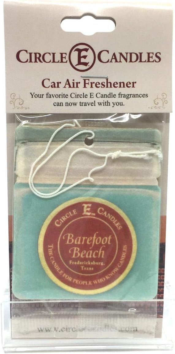 Circle E Barefoot Beach Air Car Freshner (4 Pack)