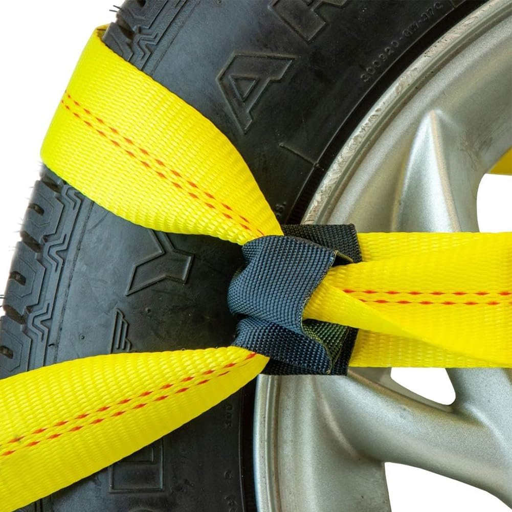 8 Point Roll Back Vehicle Tie Down Straps Kit with Chain Extension on Both Ends,Heavy Duty Car Hauling Straps for Trailers with Ratchet Handle, WLL 3333 LB for Flatbed, Towing and Hauling,Black