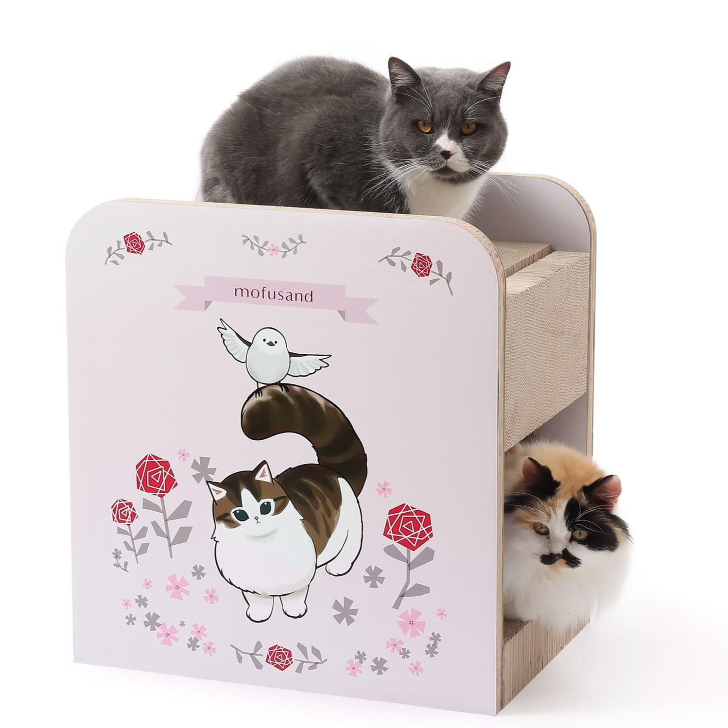 Amazon | 猫壱 バリバリダイカット 猫の隠れ家 mofusand 爪研ぎ