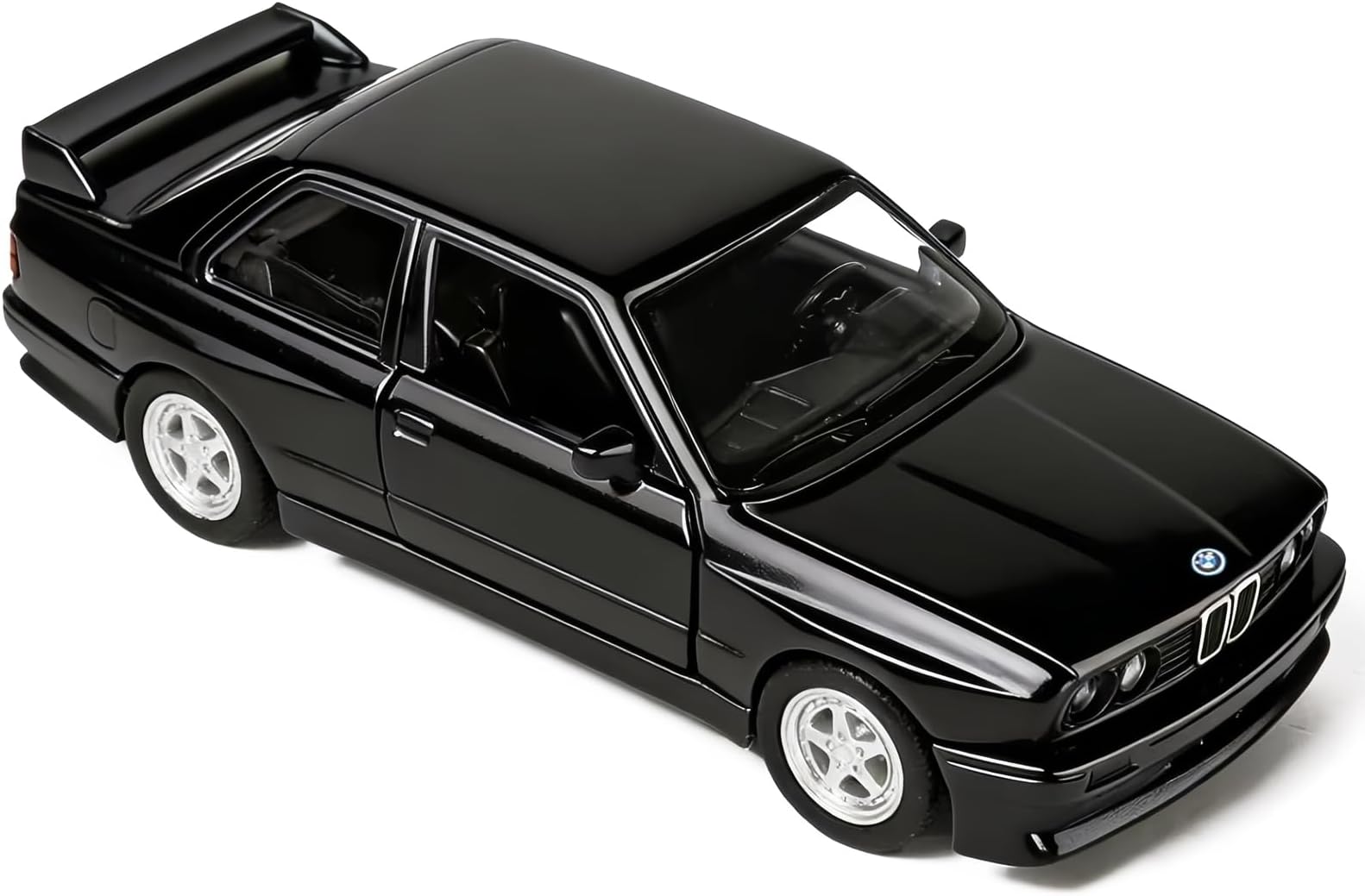 1:36 BMW M3 1987 Toy Car, Diecast Pull Back Model Car, Doors Open, Collection Kids Toy for Aged 3 and up, Gift Black