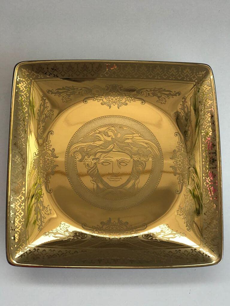 Golden Medusa, Piattino Quadrato 12cm