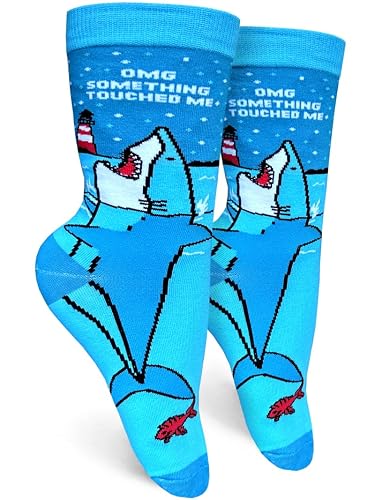 Groovy Things co OMG Something Touched Me Women's Novelty Crew Sock