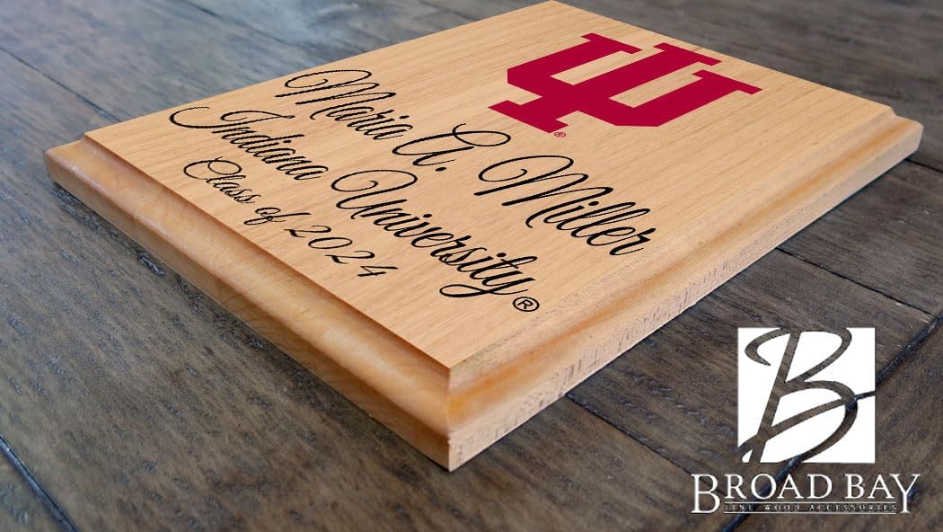 Official Indiana University Class Year Plaque - IU Student or Graduation Gift – Custom Name & Class Year - for Students, Grads & Alumni - Personalized Solid Wood Keepsake – 11 x 8.5