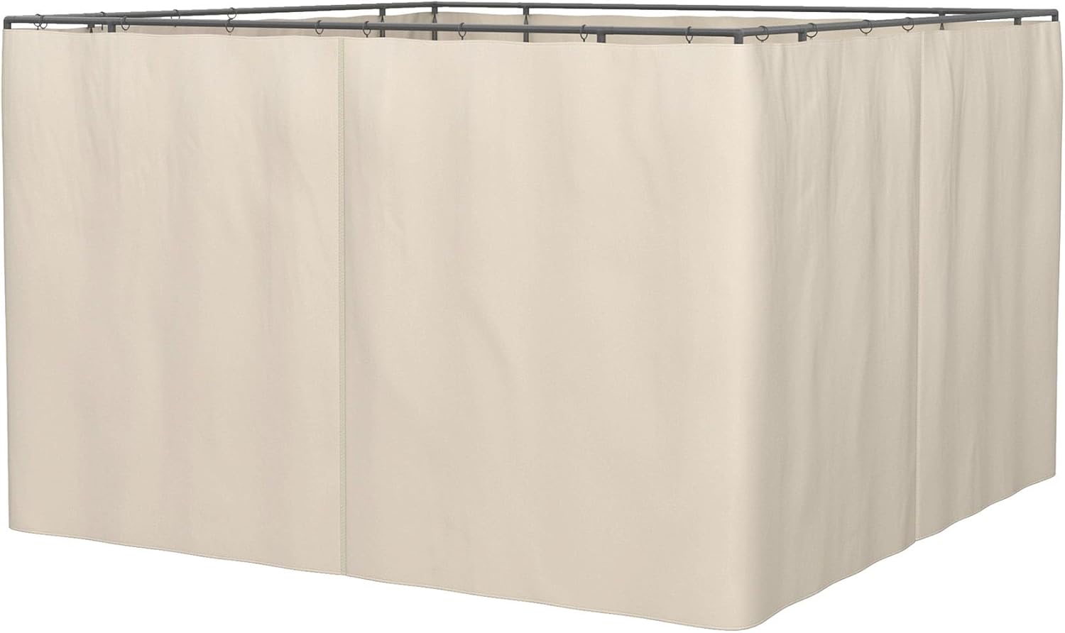 Outsunny 10' x 12' Universal Gazebo Sidewall Set with Panels, Hooks and C-Rings Included for Pergolas and Cabanas, Beige