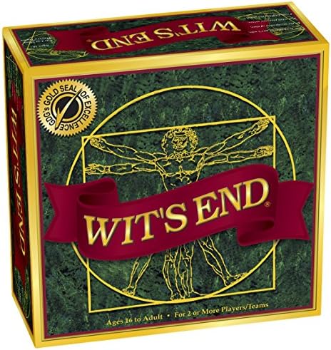 Wit's End Game, A Challenging Trivia and Brain-Teasing Board Game That Tests Players Wits as Well as Their Knowledge. Classic Party Night Fun for Adults and Family. Ages 16+