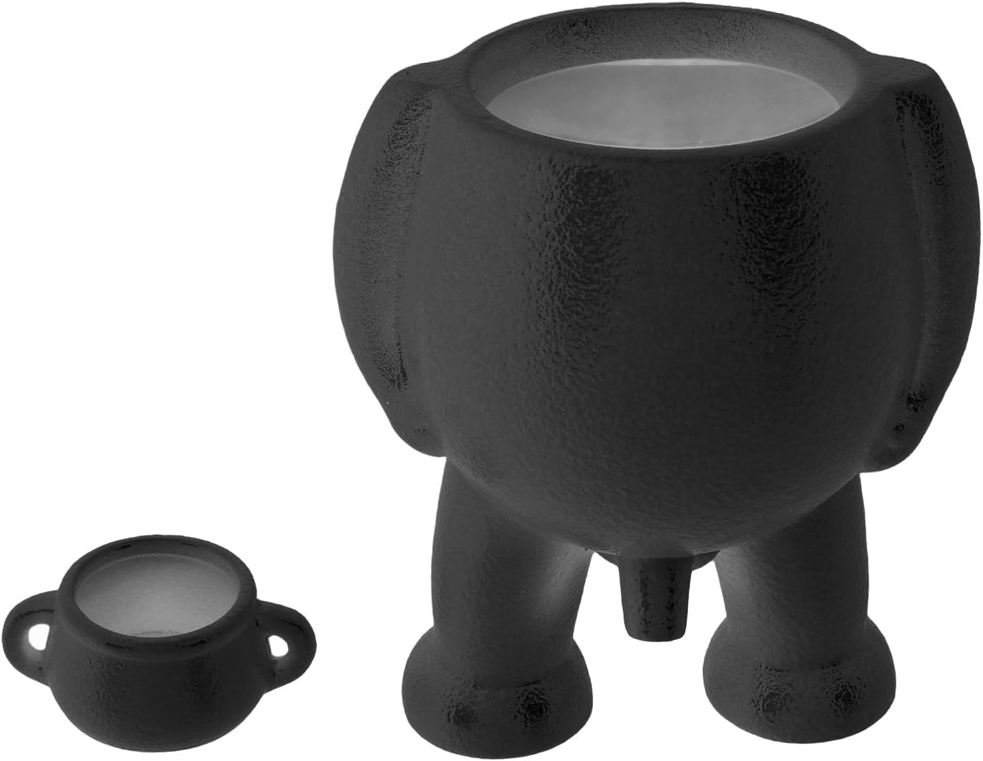 Creative Ceramic Flower Pot, Simulation Innovative Little Man Pees Succulent Pots Funny Plant Pots for Home Office Desktop Unique Planter with Watering Can for Indoor Outdoor Gardening(Black) image 5