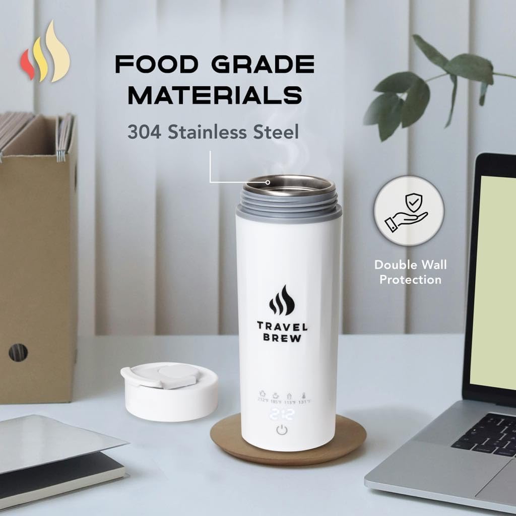 Portable Travel Kettle with Tea Infuser- Mini Electric Kettle with 4 Temperature Settings, with Auto Shut-Off & Boil Dry Protection