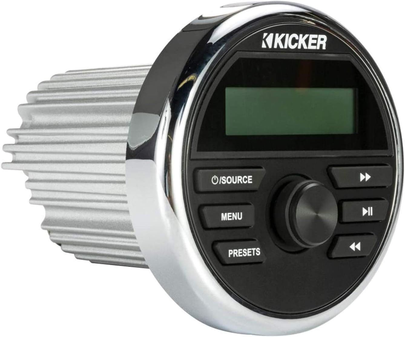 Best Seller Kicker 46KMC2 200 Watts Weather-Resistant Marine Grade Compact Gauge Mount Media Center Receiver with AM/FM Radio, USB and Bluetooth Capability