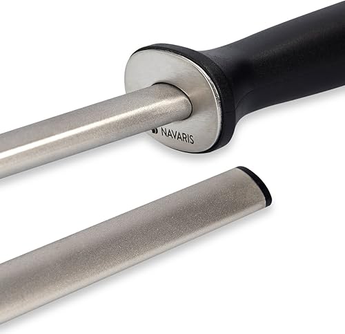 Miniatura 6 de Navaris Afilador de cuchillos ovalado de 12 pulgadas (12.2 in) para afilar cuchillos de cocina, ligero y duradero para uso doméstico o profesional
