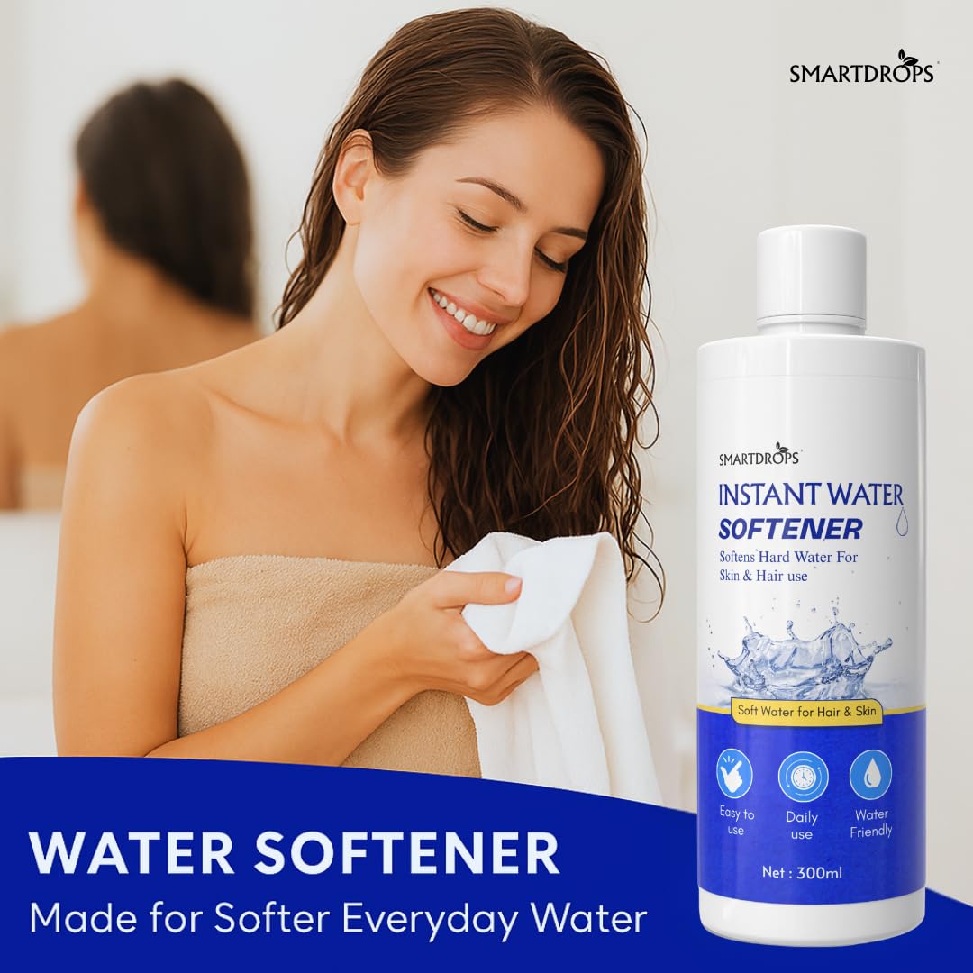 Instant Water Softener | Hard Water Solution for Hair Fall & Skin Dryness | Disables Hardness & Maintains pH Level | Makes Your Water Hair & Skin Friendly | Water Softener for Bath, 300 ml (Pack of 1) 2