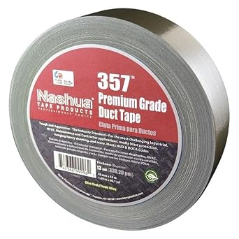 Nashua - 1086156 357 Polyethylene Coated Cloth Premium Duct Tape, 55m Length x 48mm Width, Olive Drab