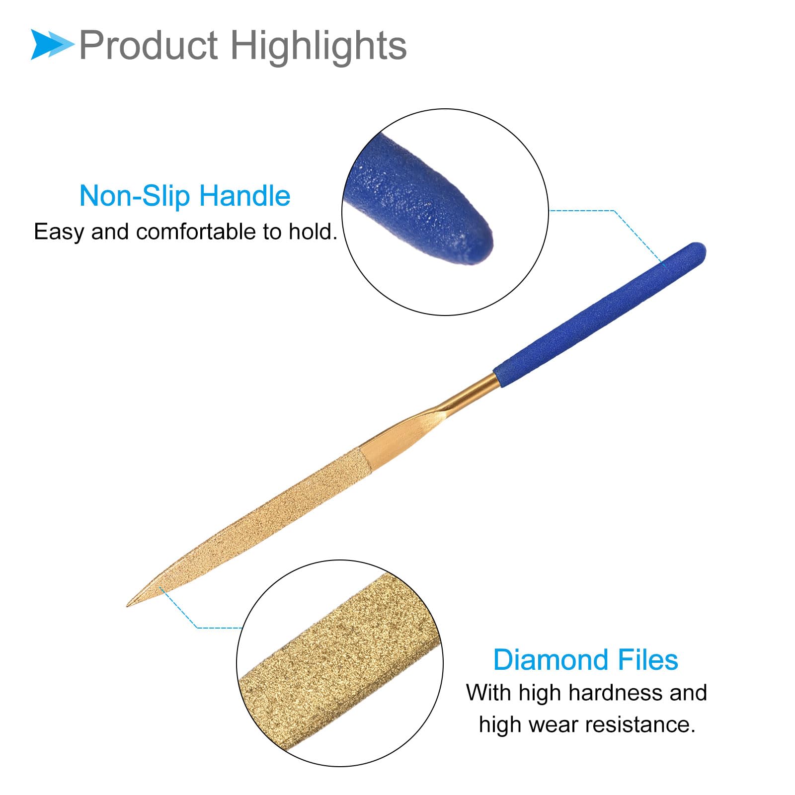 CoCud Diamond Coated Needle File,, 3x140mm - Image 4